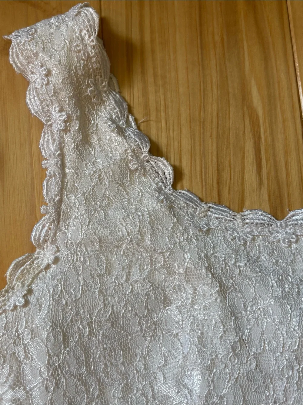 Vintage 90’s Loralie Original White Lace Bust Pearl Embellished Blue Maxi Dress